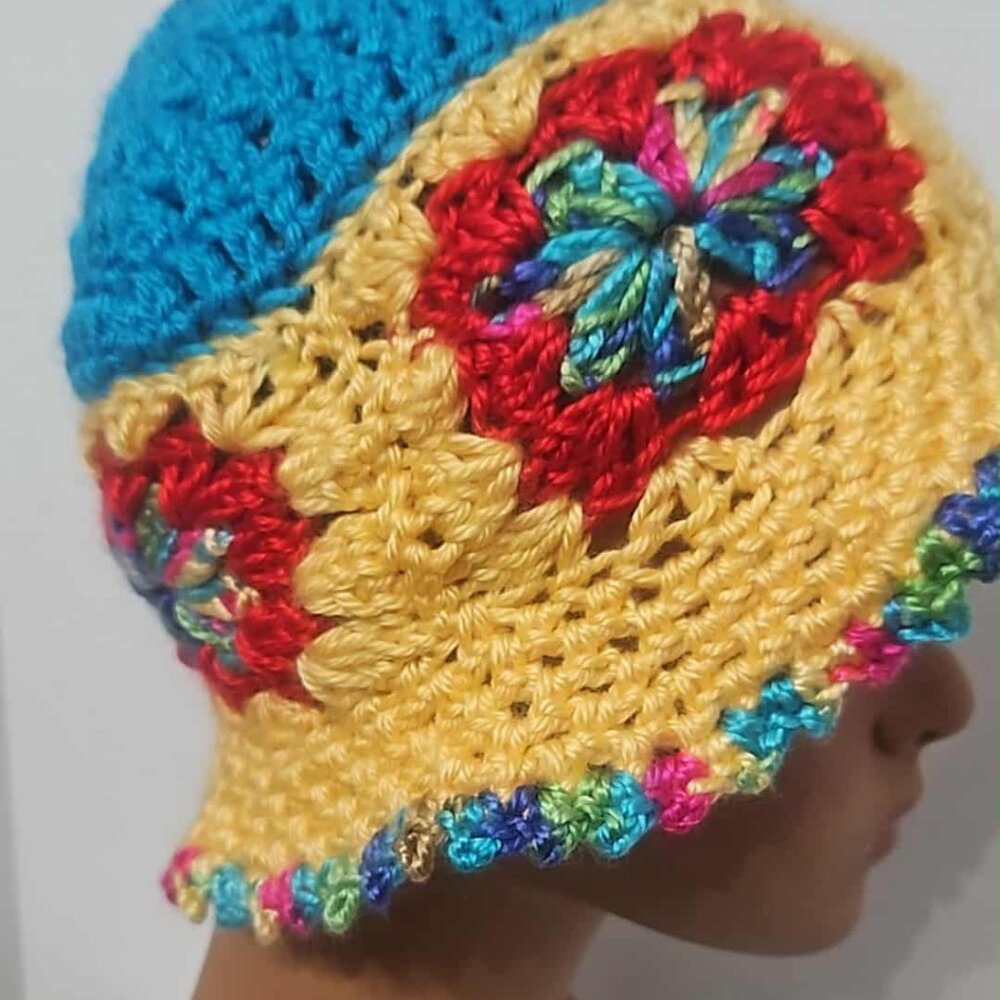 Handmade Crocheted Bucket Hat - Picture 6 of 7